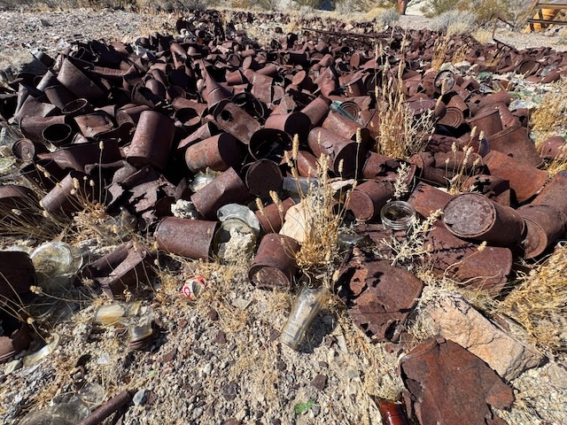 Tin Cans strewn about Hermit Gulch