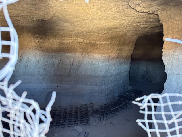 Inside a miners cave home