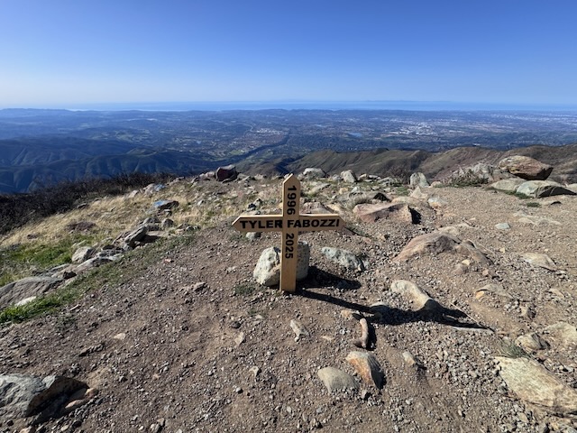 Tyler Fabozzi Memorial Cross on Santiago Peak